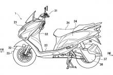 Suzuki electric scooter patent drawing. - Le Repaire des Motards